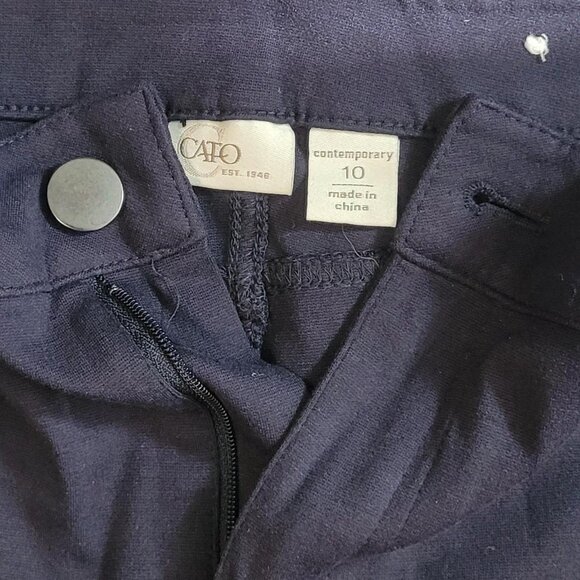 Cato Women's Size 10 Contemporary Black Slacks Pants - Picture 2 of 6